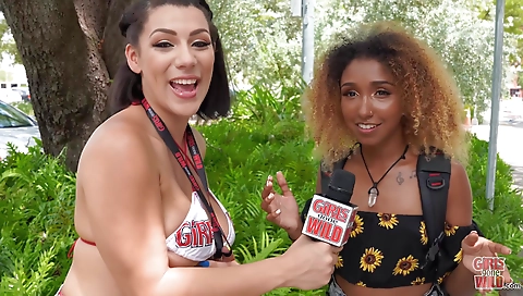 Ebony teen masturbates on a webcam to show off her pussy