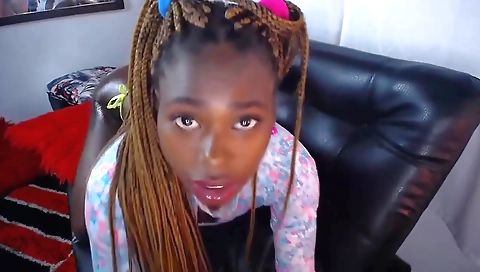 Busty ebony chick is getting her ass fucked by a white dude