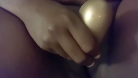 Ebony woman in a black lingerie masturbates on webcam