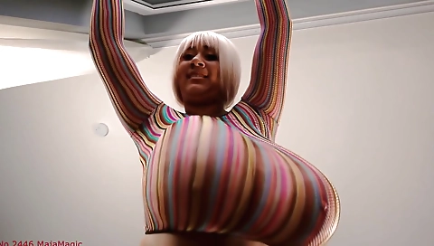 Solo video of a big booty blonde with natural breasts