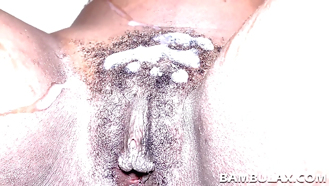 Ebony girl is with her black boyfriend doing interracial sex