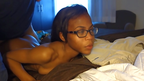 Ebony and black girlfriends play with each other in anal