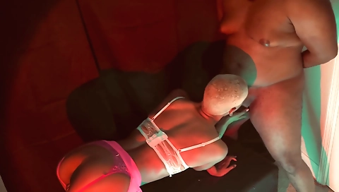 Ebony sex doll suck big boogers from behind