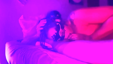 Thick ebony cunt gets deepthroated in amateur video