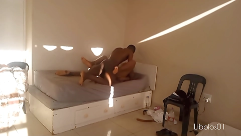 Ebony teacher fucks her black student in the classroom