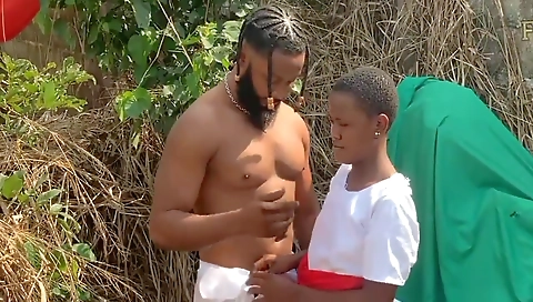 Adaku the prophetess gets fucked outdoors in hot outdoor video