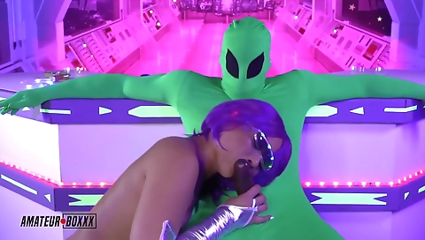 Ebony teen gets fucked hard in a big ass hardcore film