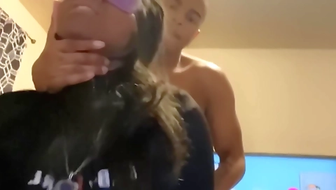 Busty ebony MILF with a huge ass is getting fucked