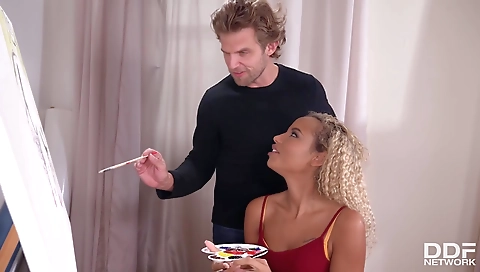 Big cock brunette with tattoos gets fucked hard in POV