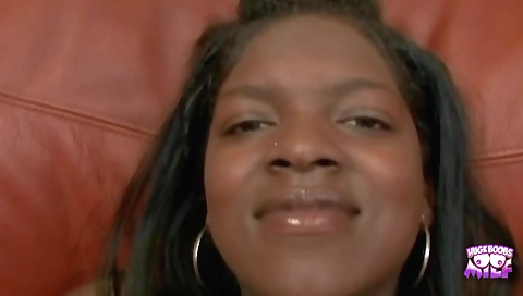 A black girl gets creampied by a black dude in amateur porn