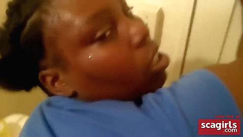 Big black cock in black dress fucks her ebony pussy