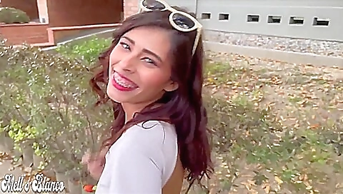 Cute teen 18+ Girl With With A Petite Tits Get Pussy Fucked By A Stranger That She Founds In The Streets