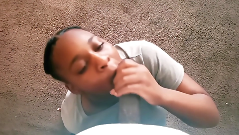 Amateur black girl with a big black cock 18+ video