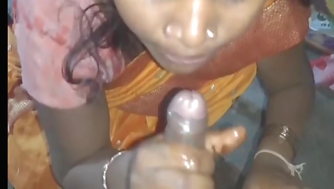 Beautiful ebony girl sucks and deepthroats a huge dick