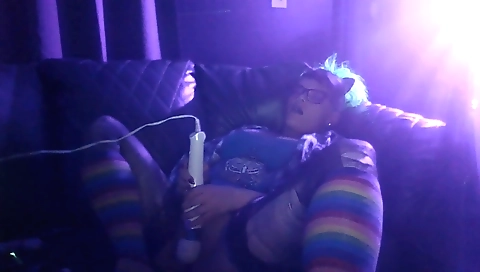 I gave a wonderful blowjob to a toy to show off my tits