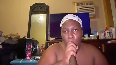 Black chick with big boobs is getting pounded by her partner